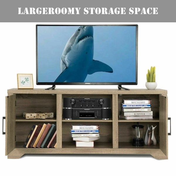 Rustic TV Stand Entertainment Center Storage Cabinet - 58