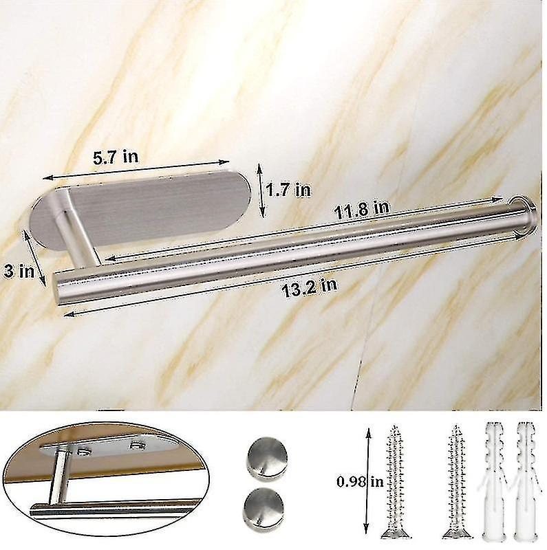 Kitchen Roll Holder Stainless Steel Paper Towel Rack Toilet Paper Towel Holder