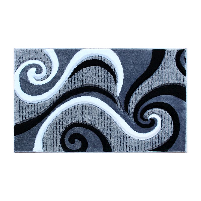 Masada Rugs Masada Rugs Sophia Collection 2'x3' Modern Contemporary Hand Sculpted Area Rug in Gray