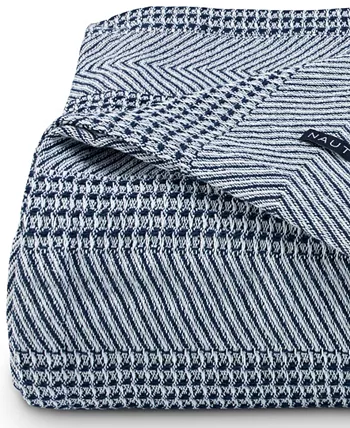 Nautica Chevron Stripe Yarn Dye Cotton Blanket， Twin