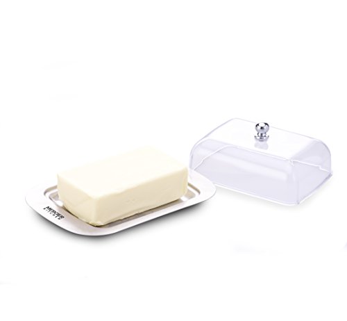 MERCIER Stainless Steel Butter Dish (See-Through Lid)