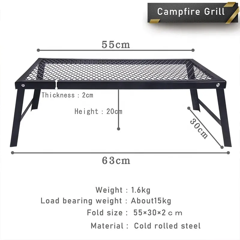 Deluxefit BBQ Camping Fire Stainless Foldable Portable Mini Travel Camping Grill for Outdoor Picnic