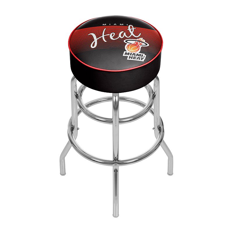 Miami Heat Hardwood Classics Padded Swivel Bar Stool