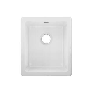 Elkay White Fireclay 16 in. Undermount Bar Sink SWU1517WH