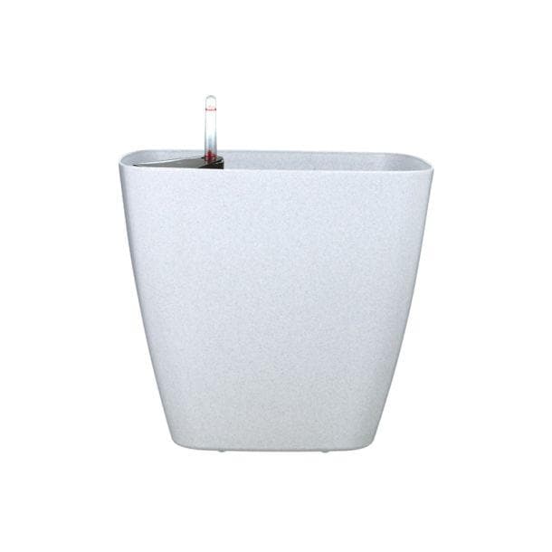 15.5 inch (39 cm) GW 09 Self Watering Square Plastic Planter (Grey)