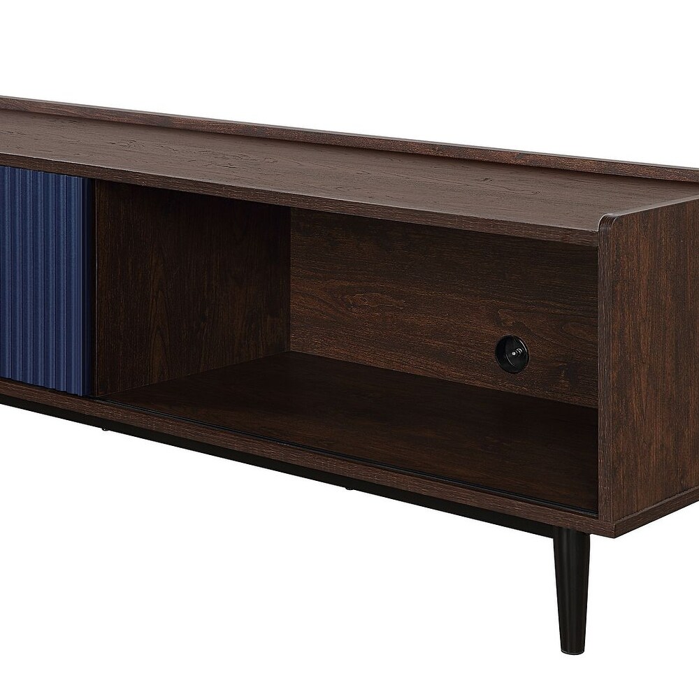 Manhattan Comfort Duane 59.25 In. Modern Ribbed Media Cabinet Console