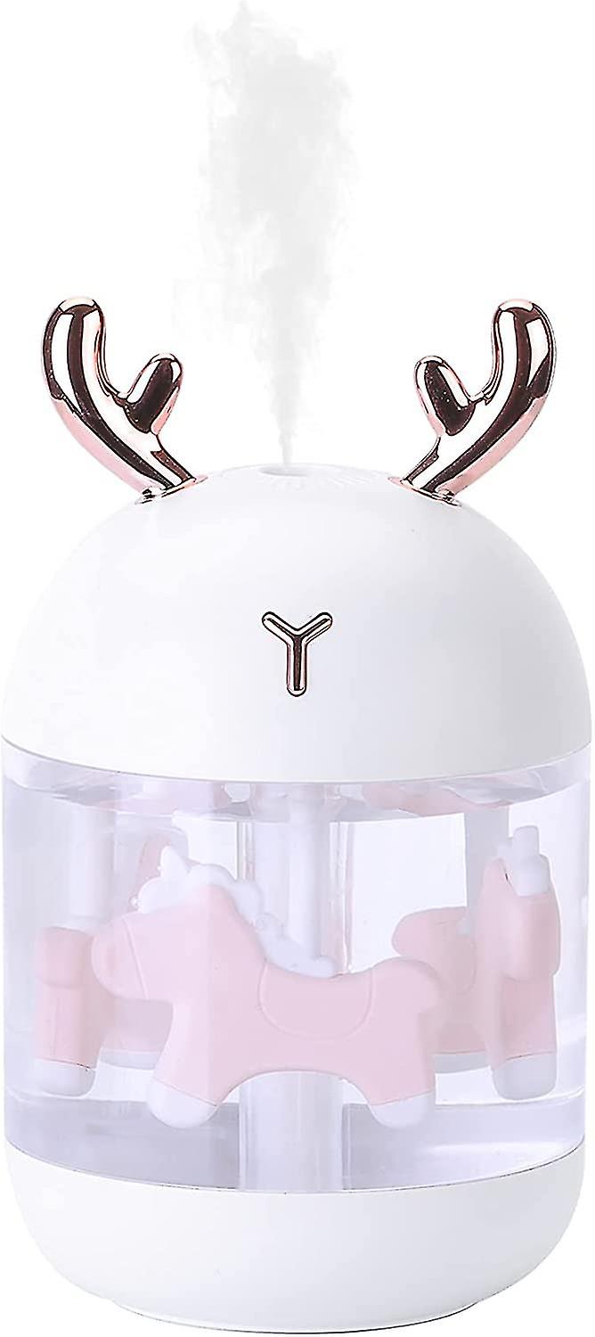 Mini Air Humidifier，portable Home Air Humidifier，usb Desktop Humidifier Waterless Auto Shut-off(white)