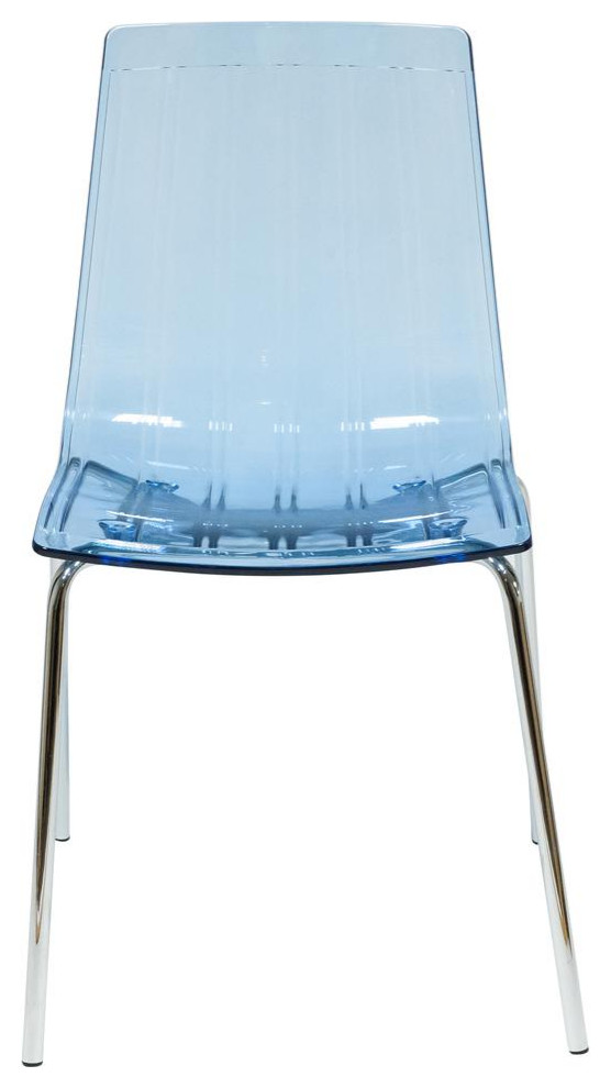 Leisuremod Ralph Dining Chair In Transparent Blue Rp20Tbu   Midcentury   Dining Chairs   by BisonOffice  Houzz