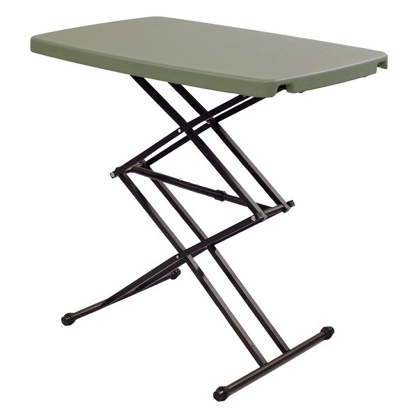 Rectangular Plastic Top Adjustable Leg Patio Table