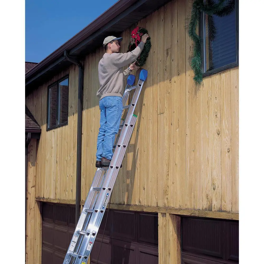 Werner 24 ft. Aluminum Extension Ladder with 225 lbs. Load Capacity Type II Duty Rating
