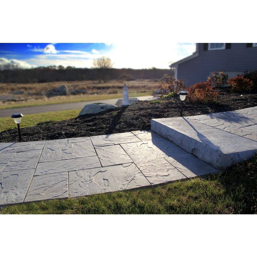 Nantucket Pavers Patio-on-a-Pallet 12in. x 24in. and 24in. x 24in. Concrete Gray Basketweave Yorkstone Paver (18 Pieces48 Sq Ft.) 30531