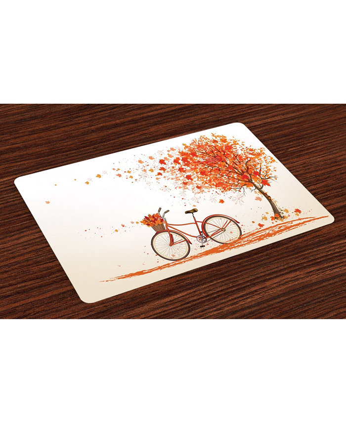 Ambesonne Bicycle Place Mats Set of 4