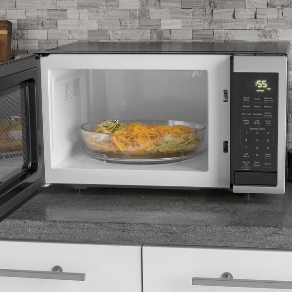 0.9 Cubic Foot Capacity Countertop Microwave Oven， Stainless， JES1095SMSS - none