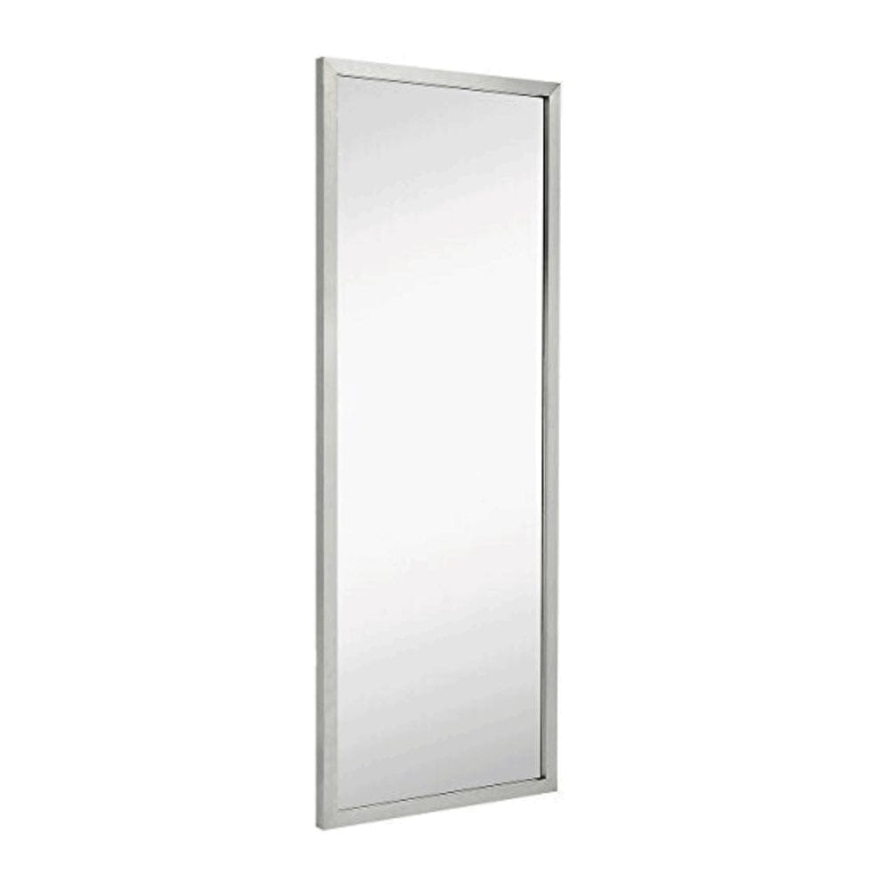 Commercial Restroom Brushed Metal Rectangular Mirror