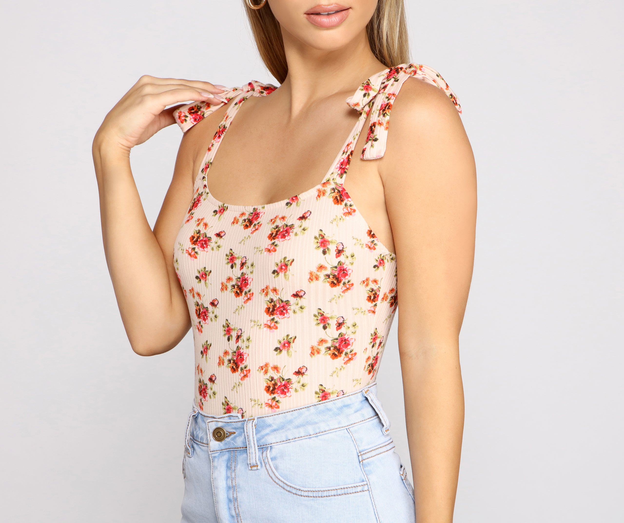 Spring Vibes Floral Knit Bodysuit