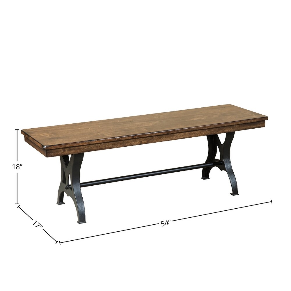 The District Copper Finish Cast Metal Dining Bench