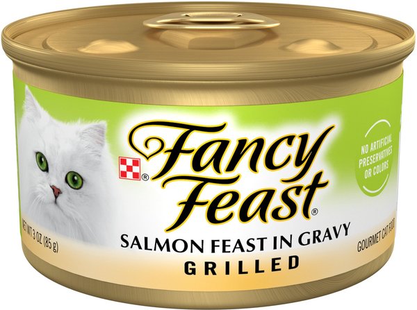 Fancy Feast Grilled Salmon Feast in Gravy Canned Cat Food