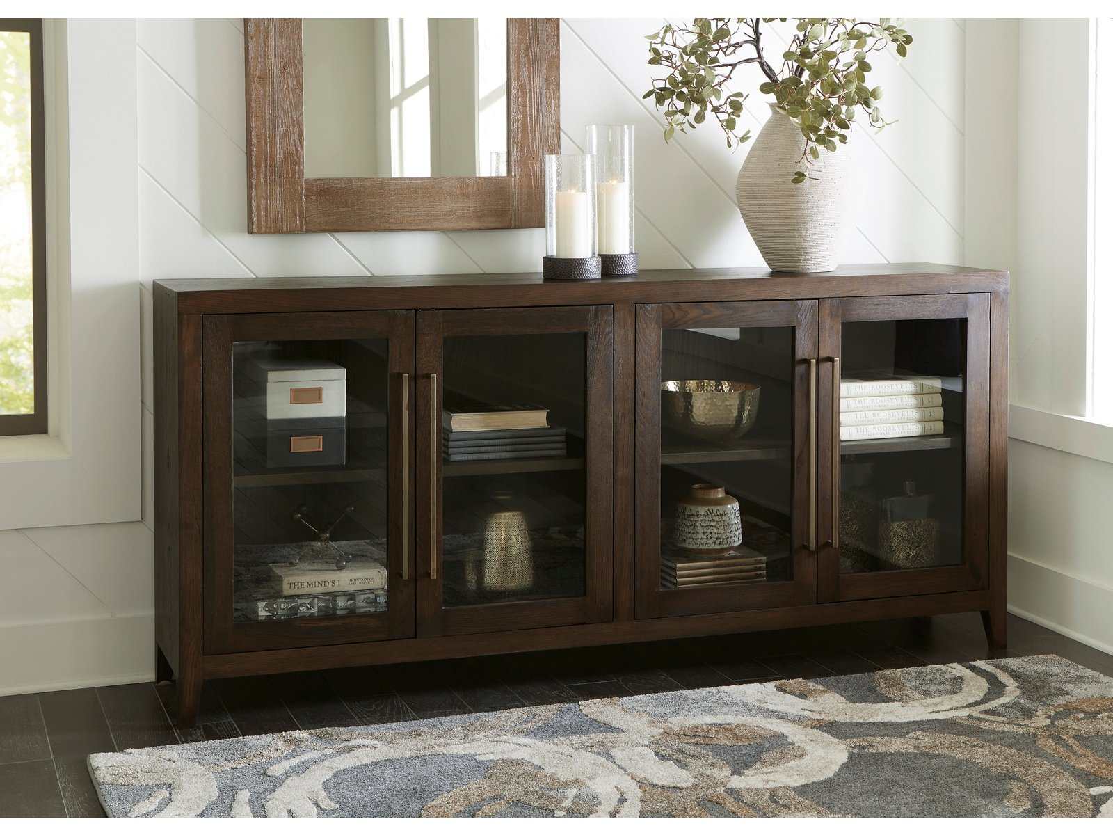 (Online Special Price) Balintmore Dark Brown Accent Cabinet