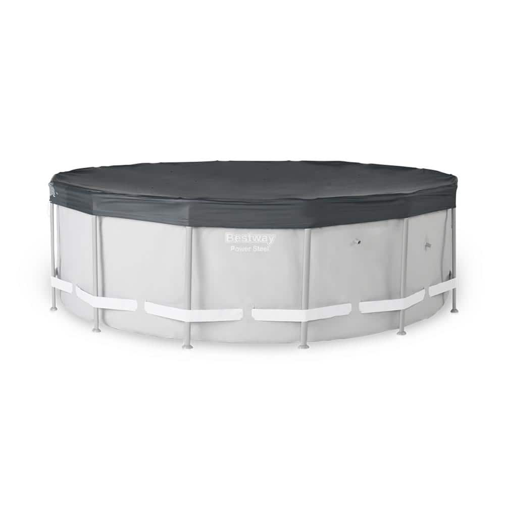 Bestway Steel Pro Max 12 ft. x 12 ft. Round 30 in. Deep Above Ground Frame Pool Package 56417E-BW + 58037E-BW