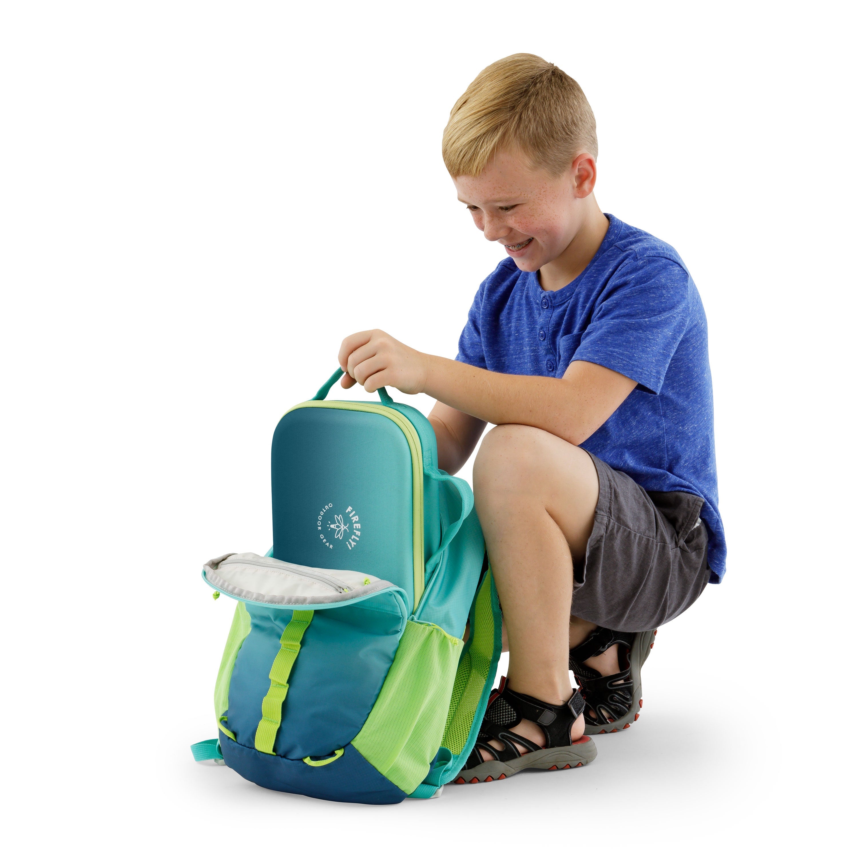 Firefly! Outdoor Gear Youth Insulated Lunch Box - Blue/Green, Unisex