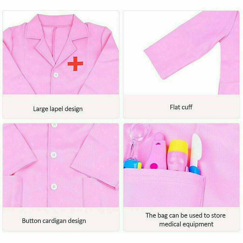 Children's Clothing Role Play Costume Learning Doctor Dress-up Kit For Kids+ Hat