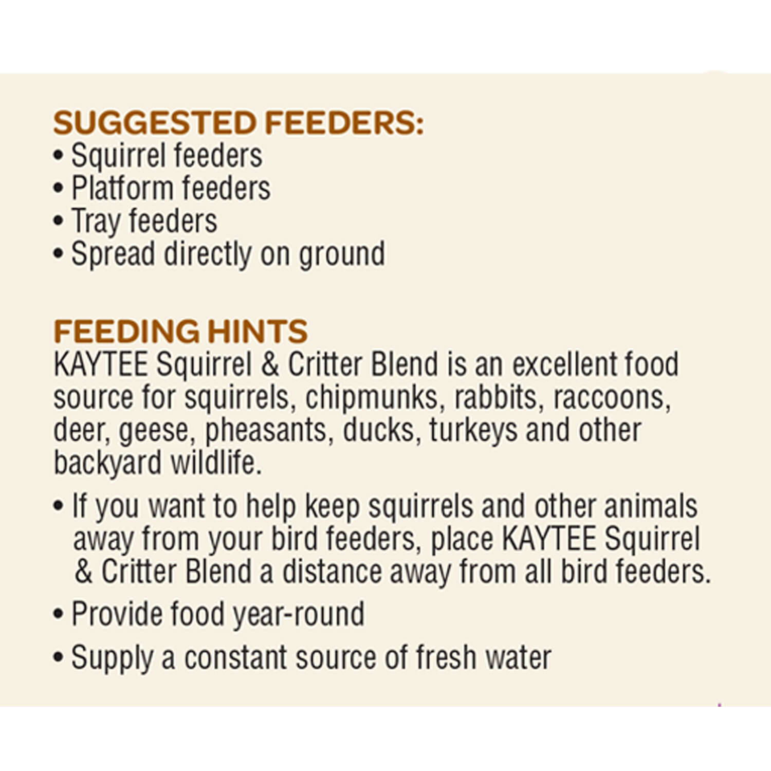 Kaytee Squirrel and Critter Assorted Species Corn Squirrel and Critter Food 10 lb