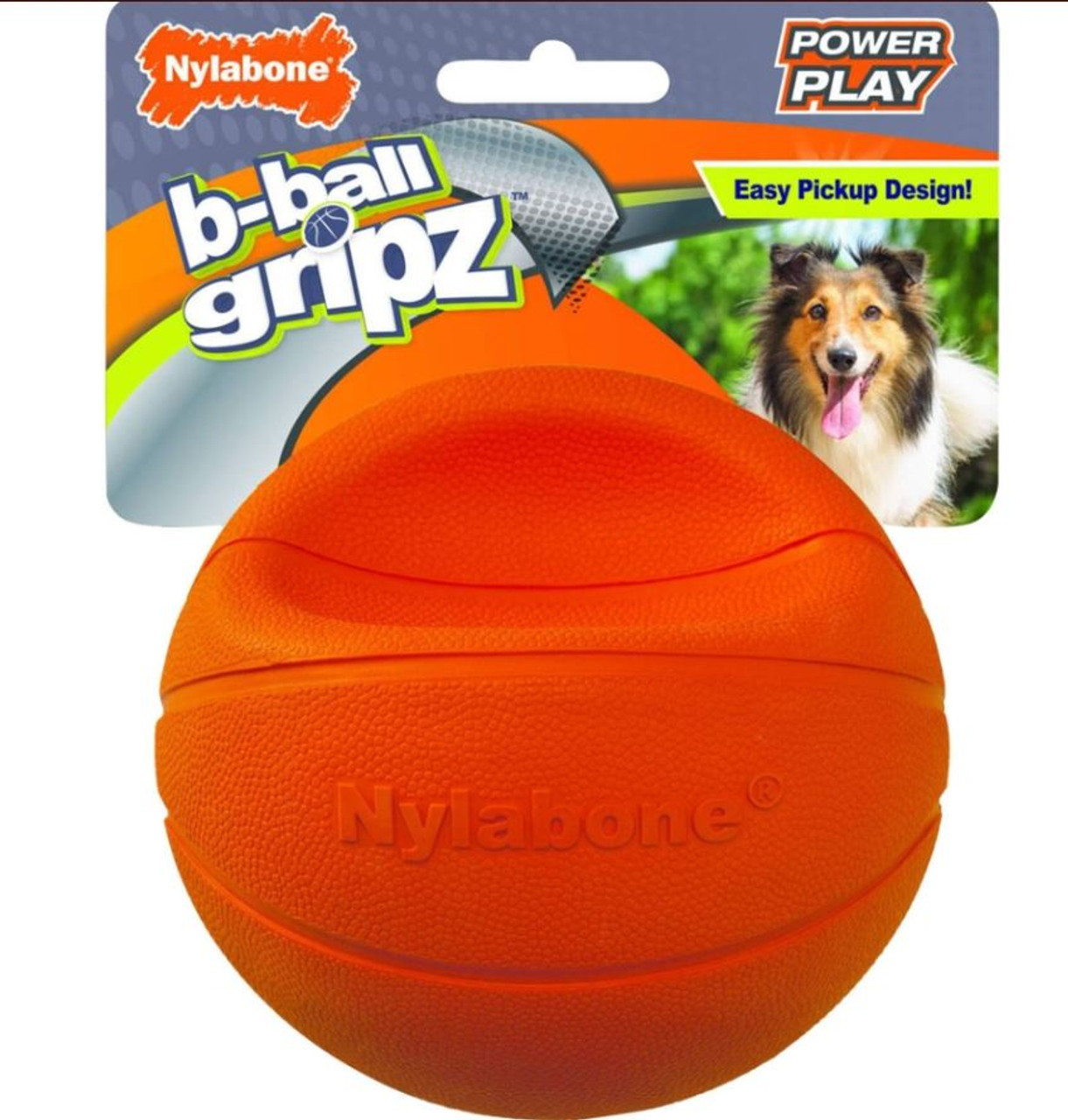 Nylabone Power Play Basketball Gripz Dog Toy， Large