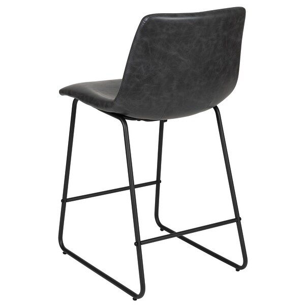 LeatherSoft Counter-height Stools (Set of 2)