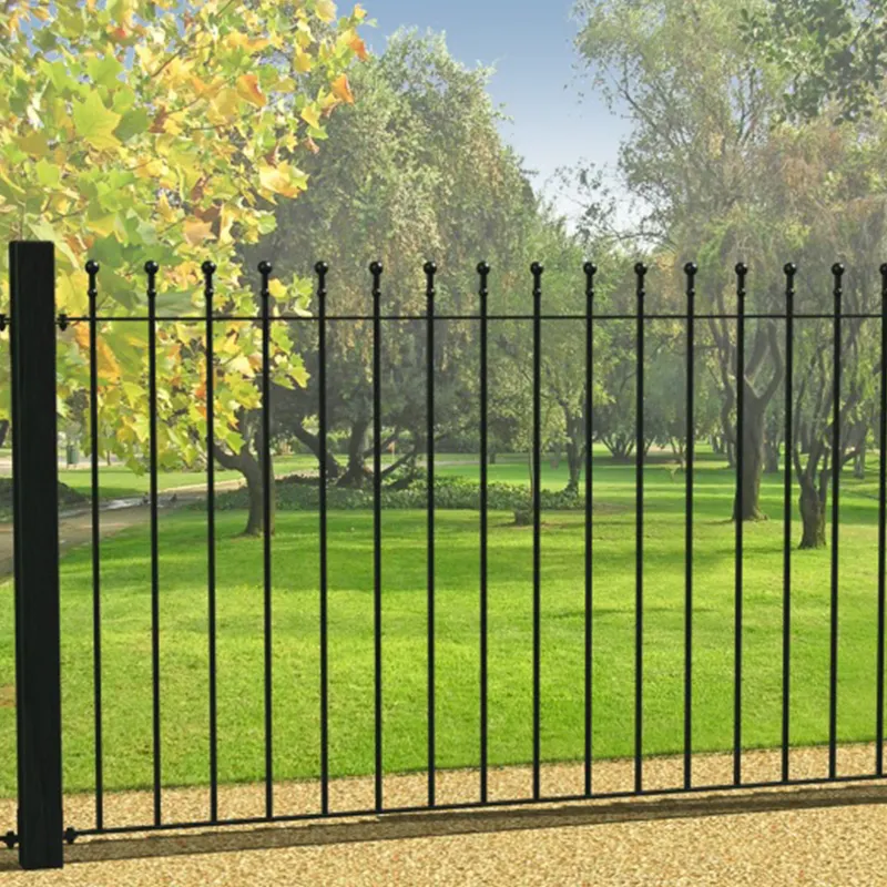 Professional manufacturer supply decorative wrought iron fence simple iron fence design