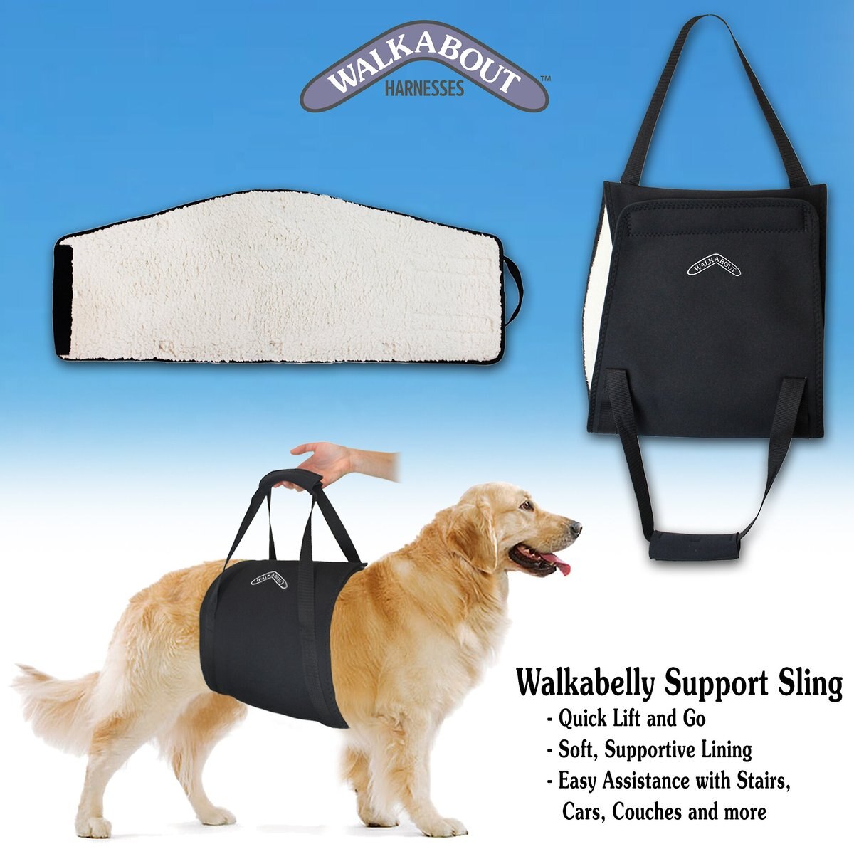 WALKABOUT Walkabelly Support Sling Dog Harness