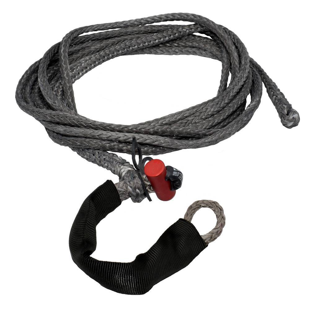 LockJaw 716 in. x 25 ft. 7400 lbs. WLL Synthetic Winch Rope Line with Integrated Shackle 20-0438025