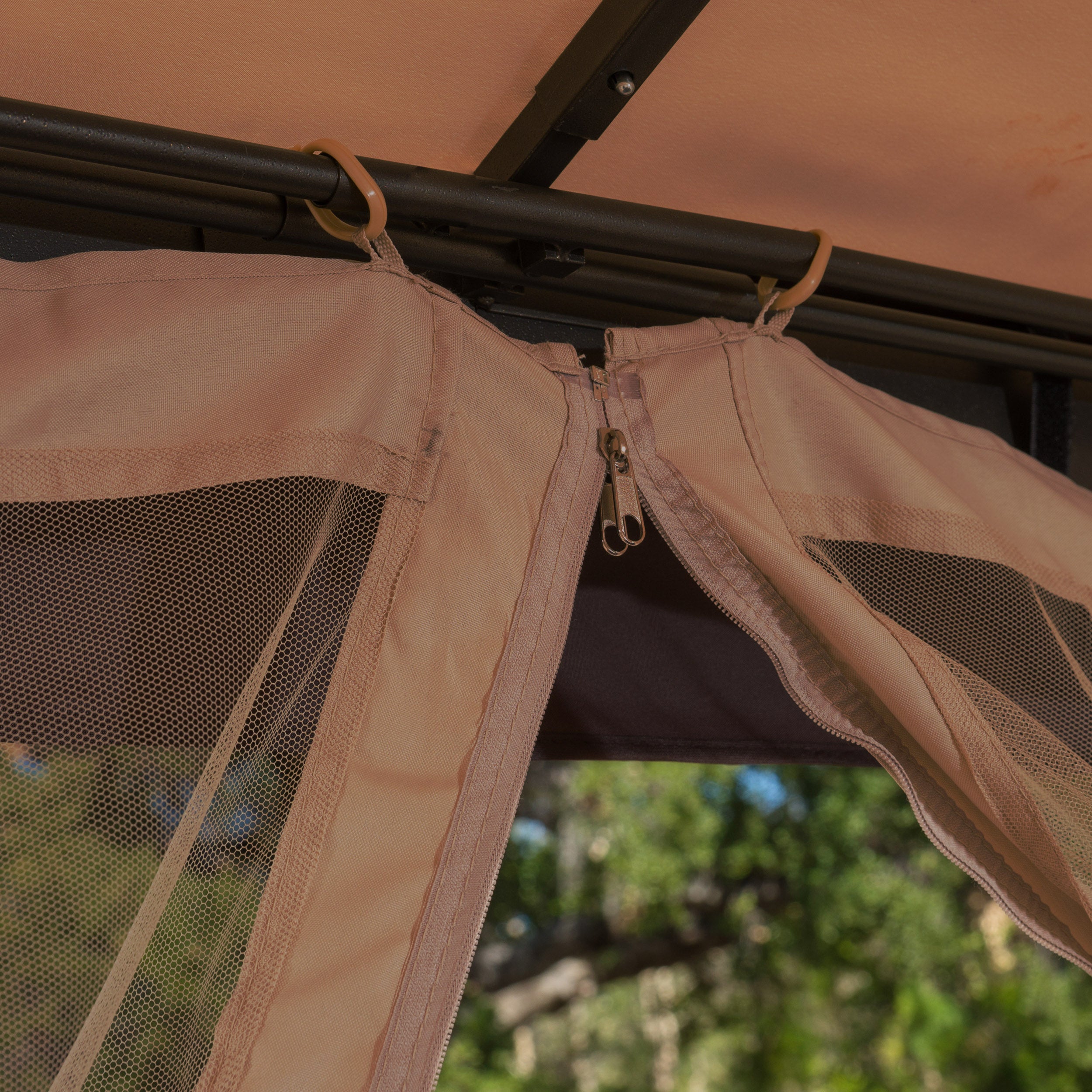 Sonoma Outdoor Curtains With Mosquito Netting 10 x 10 Foot Gazebo