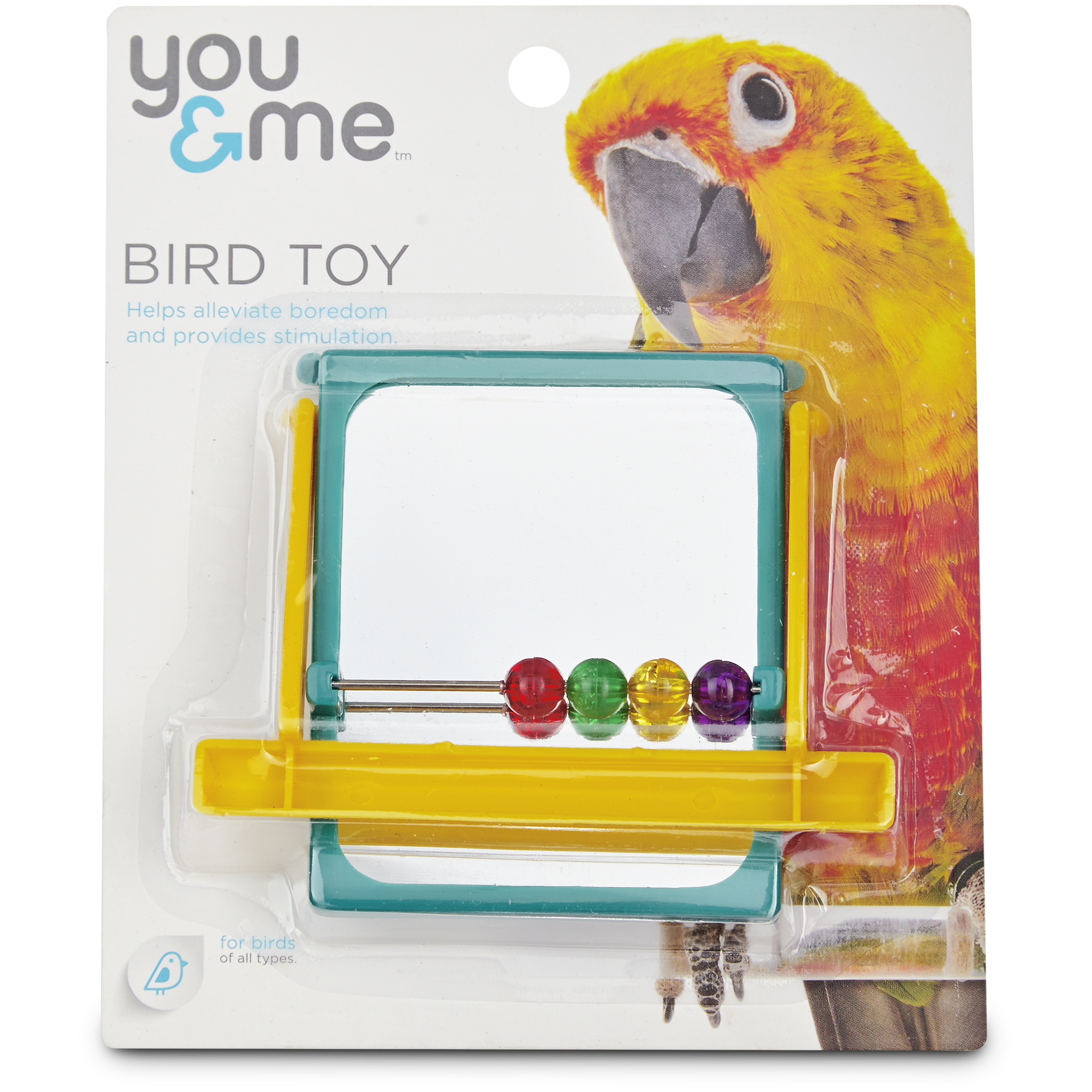 You  Me Mirrored Bead Bird Toy