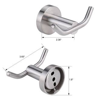 IVIGA Stainless Steel Round Wall Mounted Bathroom Robe Hook in Brushed Nickel AR5000807