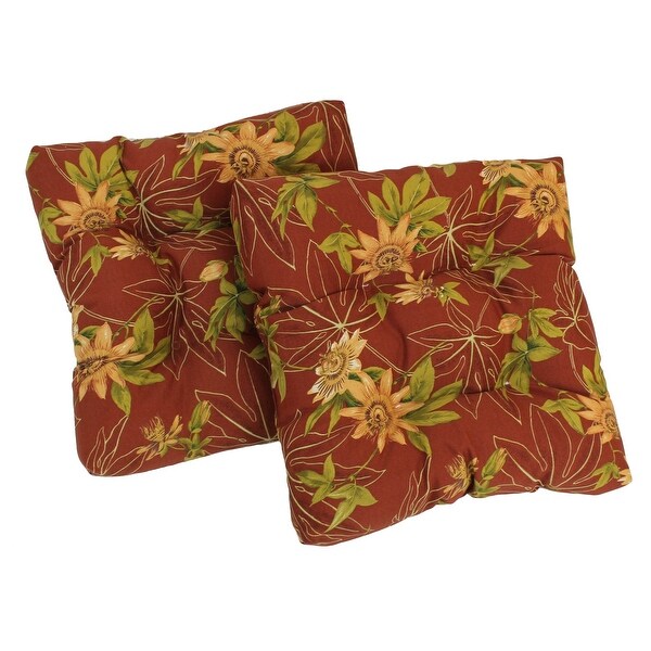 19-inch Square Tufted Indoor/Outdoor Chair Cushions (Set of 2)