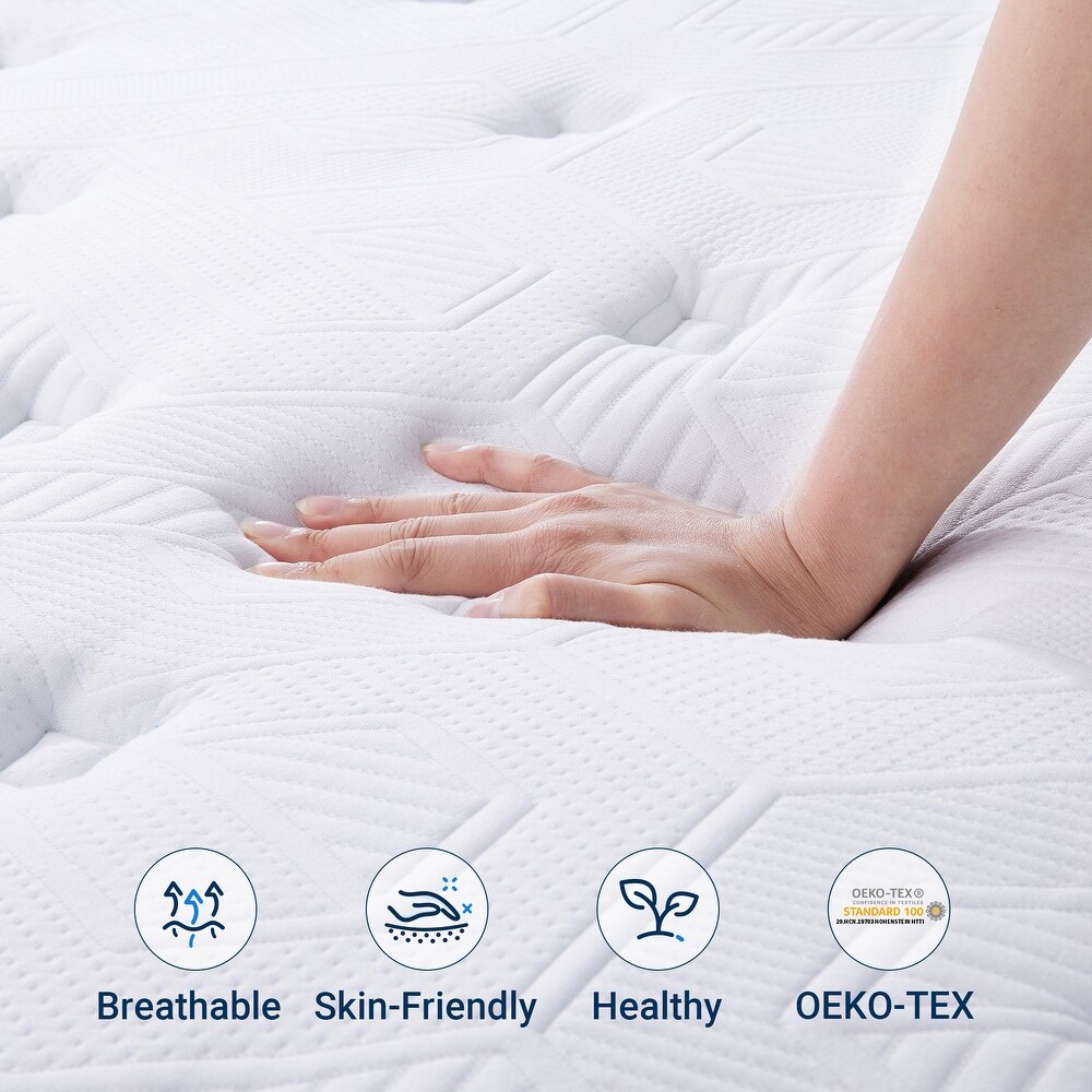 12 Inch Hybrid Mattress in a Box Gel Memory Foam and Pocket Spring