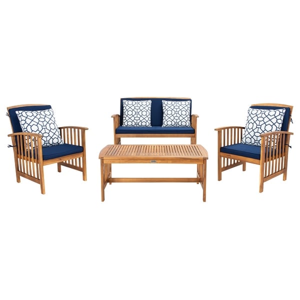 SAFAVIEH Outdoor Rocklin 4piece Conversation Patio Set