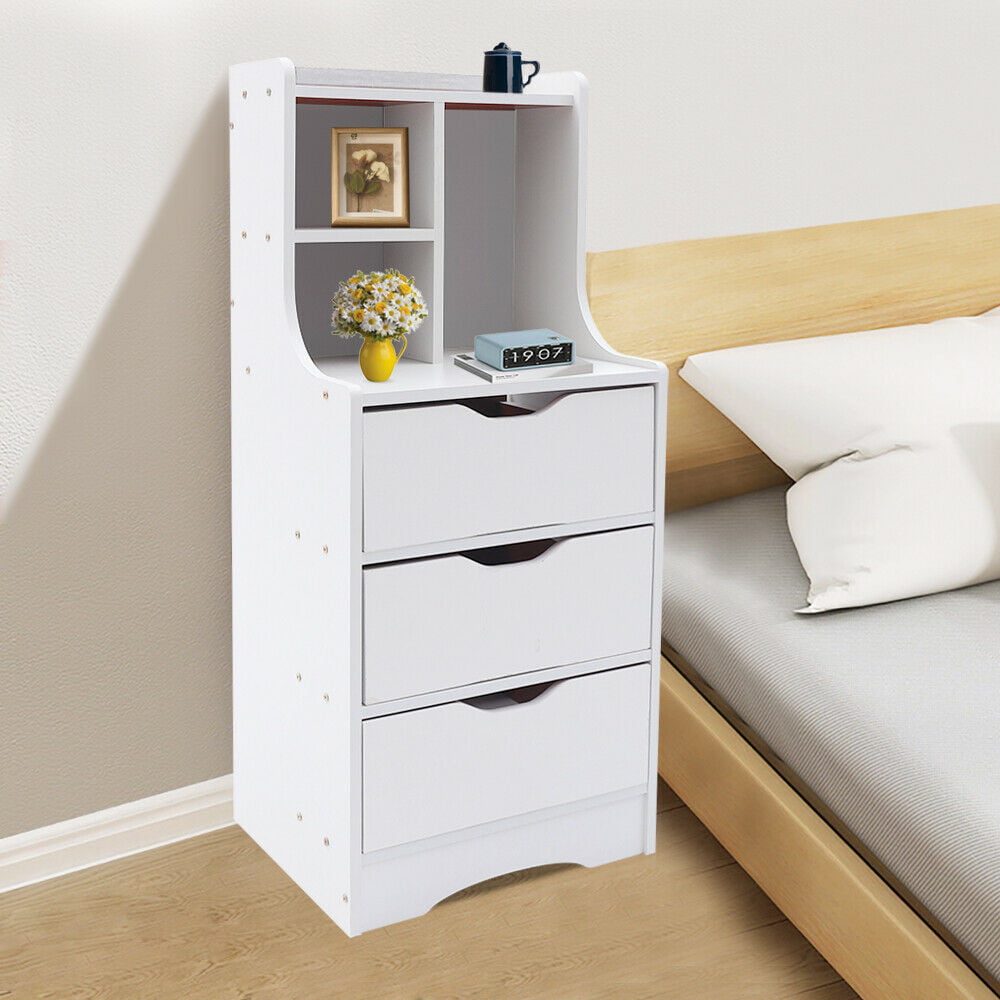 TFCFL Modern Nightstand End Table for Bedroom,Multifunctional Bedside Cabinet Bedroom Storage and 3 Drawer Furniture