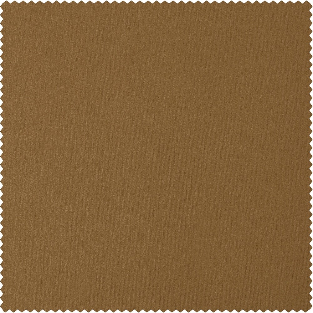 Exclusive Fabrics Signature Extra Wide Amber Gold Velvet Blackout Curtain (1 Panel)   Luxurious Blackout Drapery
