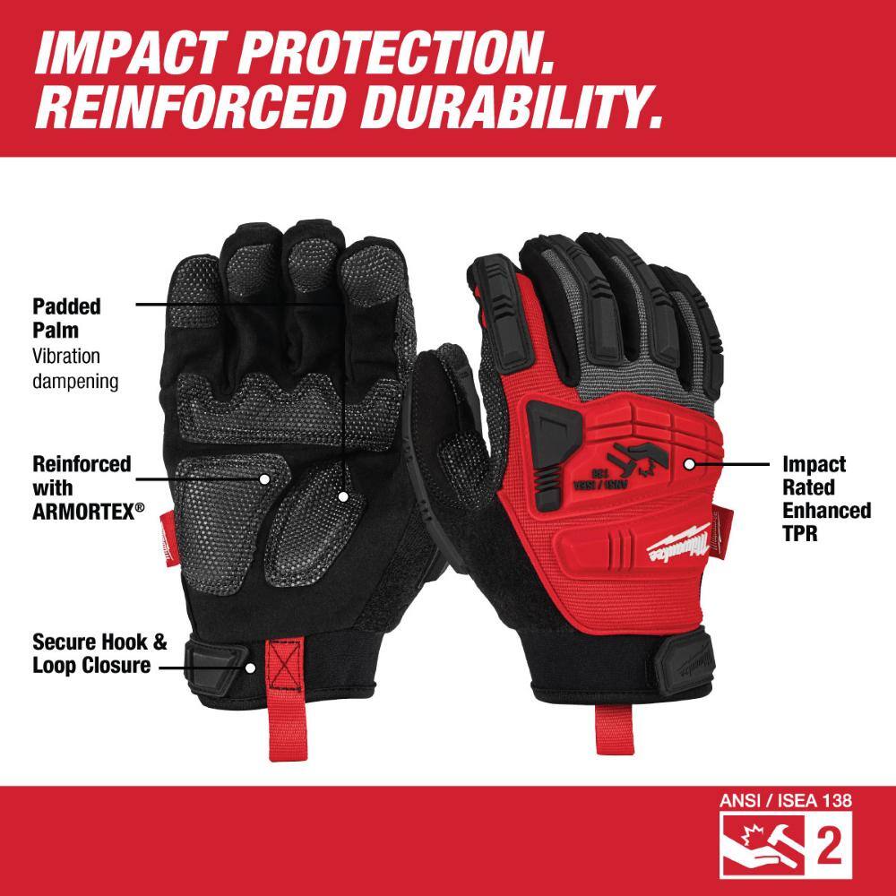 MW Large Impact Demolition Gloves (3-Pack) 48-22-8752X3