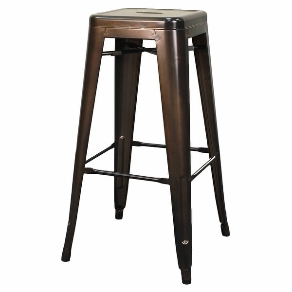 Metropolis Metal Backless Bar Stool，Set of 4