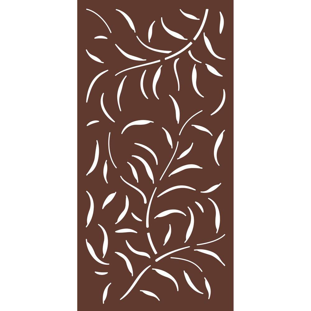 Modinex 6 ft. x 3 ft. Espresso Brown Composite Decorative Fence Panel in the Acacia Design USAMOD7E