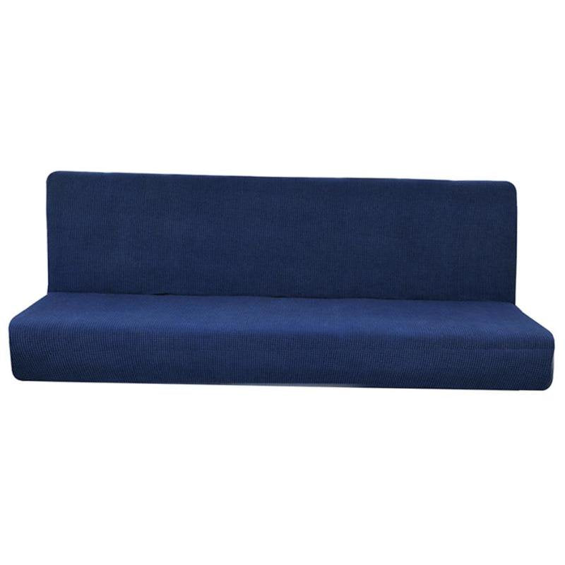 Full Folding Couch Sofa Polyester Spandex - Dark Blue, L - Dark Blue, S