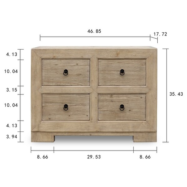 Artissance Capri Chest of Drawers Weathered Natural Pine 47x18x35H