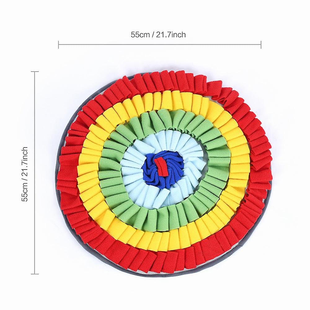 Colourful Rainbow Slow Food Feeder Washable Pet Dog Snuffle Mat