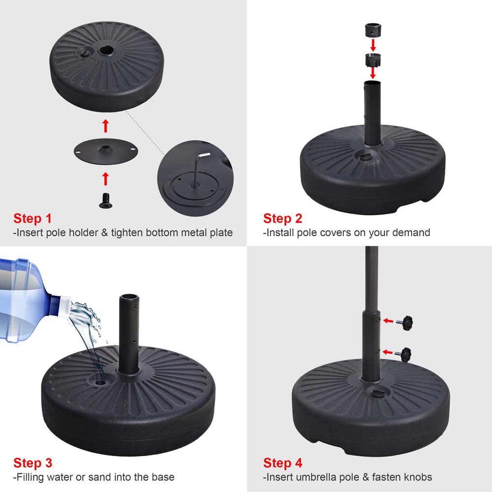 Yescom Outdoor Patio Umbrella Base Stand 62lbs