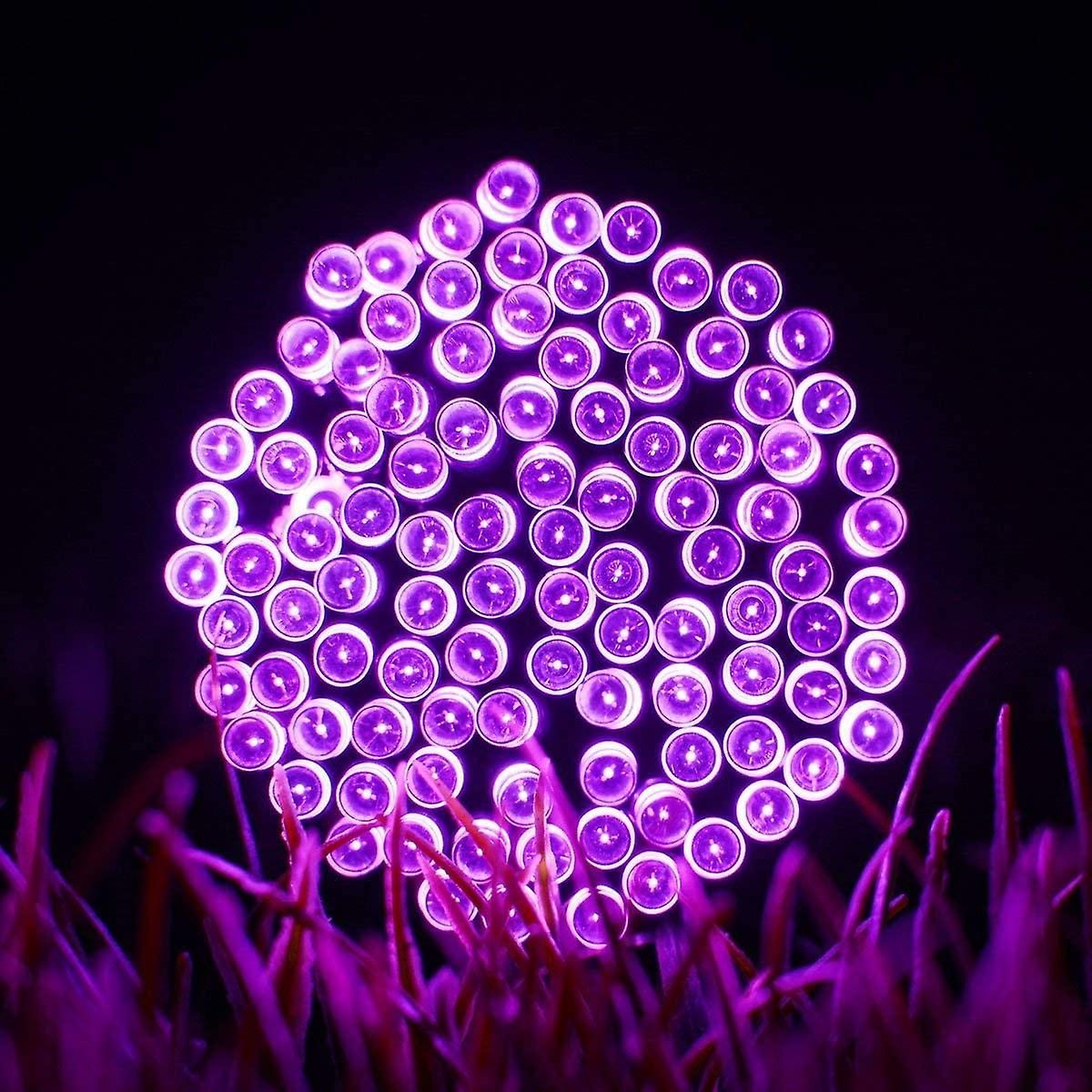 22m Solar Fairy Lights 200 Led 8 String Lights Ideal For Party， Wedding， Birthday And Outdoor Garden (purple， 1 Piece)