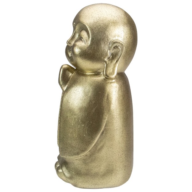 Golden Buddhist Monk Outdoor Garden Statue