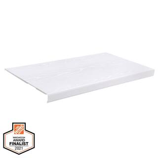 Everbilt 2 ft. x 16 in. Decorative Shelf Cover - White 90337