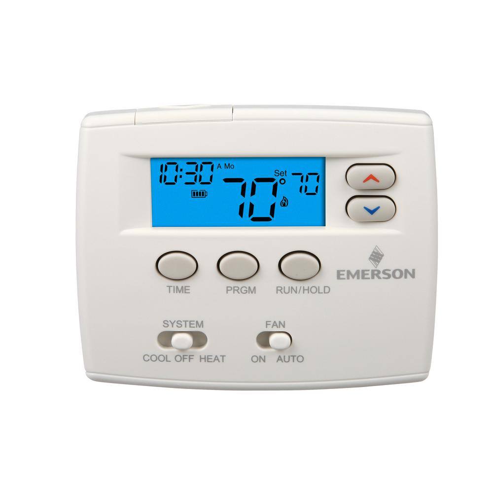 Emerson 80 Series Blue 5+1+1 Day Programmable Single Stage (1H1C) Thermostat 1F80-0261